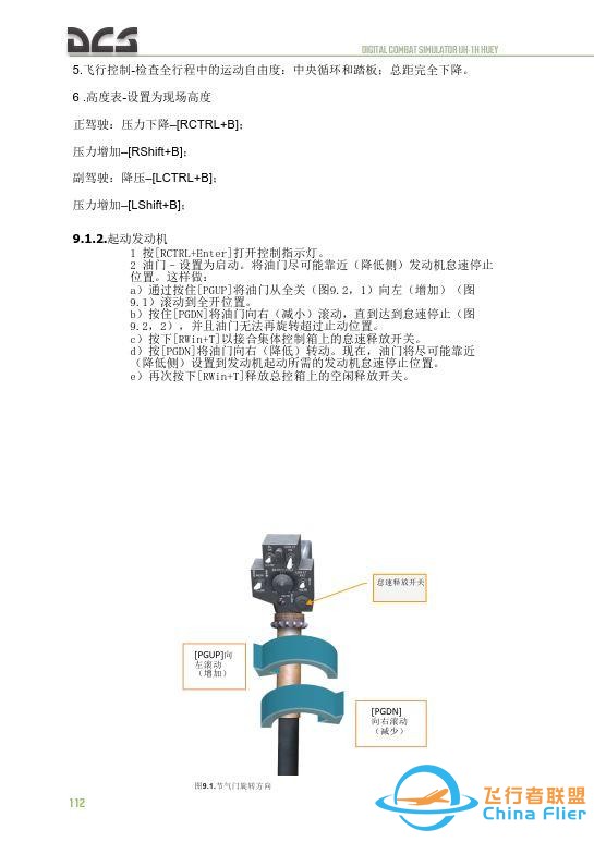 DCS UH 1H Huey休伊直升機 中文飛行手冊 9.2啟動發(fā)動機-6117